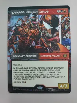 MTG Carnage, Crimson Chaos Marvel's Spider-Man Foil Borderless Rare - Image 1