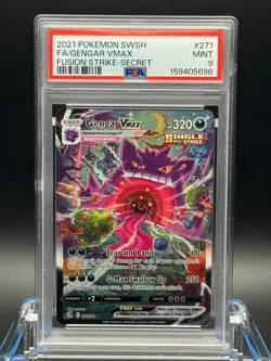 PSA 9 MINT ✨ - 2021 Pokemon - Gengar VMAX 271/264 Alt Art Fusion Strike - Image 1