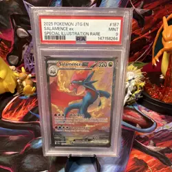 Pokemon Co Salamence ex 187/159 Journey Together SIR Holo EN 2025 PSA 9 - Image 1