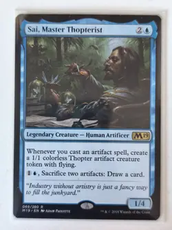 MTG - Sai, Master Thopterist - Creature - Core Set 2019 - 069/280 - Rare - Image 1