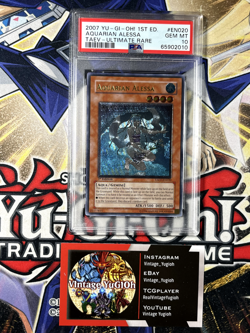 Yugioh PSA 10 Aquarian Alessa TAEV-EN020 Ultimate Rare 1st Edition - Image 1