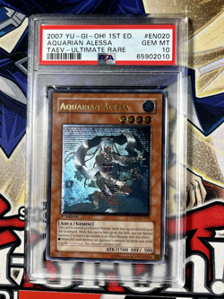Yugioh PSA 10 Aquarian Alessa TAEV-EN020 Ultimate Rare 1st Edition - Image 2