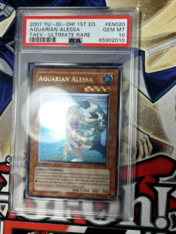 Yugioh PSA 10 Aquarian Alessa TAEV-EN020 Ultimate Rare 1st Edition - Image 3