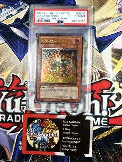 Yugioh PSA 10 Volcanic Shell FOTB-EN009 1st Edition Ultimate Rare - Image 1