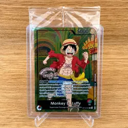 One Piece Card French Luffy Op13-001 X Musee Grevin Promo New - Image 1