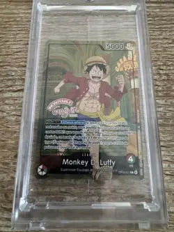 One Piece Card French Luffy Op13-001 X Musee Grevin Promo New - Image 3