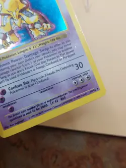Alakazam Shadowless Holo Rare Base Set 1/102 Pokemon Card - WOTC 1999 - Image 2