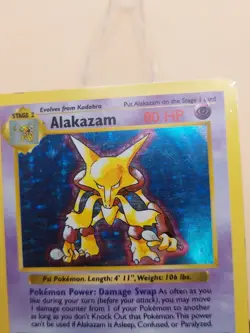 Alakazam Shadowless Holo Rare Base Set 1/102 Pokemon Card - WOTC 1999 - Image 4