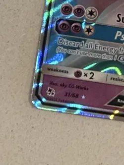Mewtwo GX 31/68 Hidden Fates Holo Ultra Rare Pokemon Card - Image 3