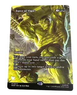 Force of Vigor (Borderless) 0077 - Marvel Super Heroes - MTG NM - Image 1