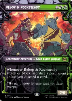 Bebop & Rocksteady (Showcase) 0241 Magic: The Gathering TMNT NM - Image 1