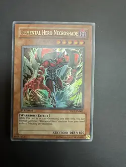 Yugioh Elemental HERO Necroshade YSDJ-EN000 Ultra Rare 1st Edition Near Mint NM - Image 1