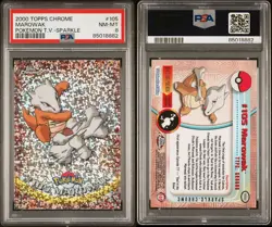 MAROWAK #105 - SPARKLE 2000 Topps Chrome Pokemon - PSA 8 NM/MINT - Image 1