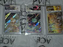 Pokemon card bundle slabs ACE 9 Arceus eevee Bulbasaur cards not psa slab lot - Image 1