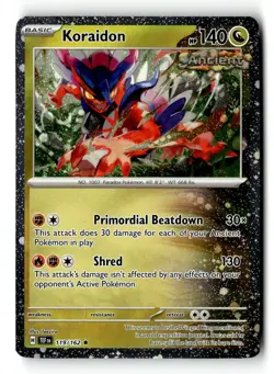 Pokemon Card Koraidon - Cosmo Holo LP Temporal Forces Rare 119/162 - Image 1