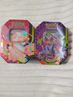 Pokemon TCG Mega Clefairy and Mega Gengar Moonlight Tins Bundle Sealed - Image 1