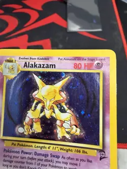 Pokemon Alakazam TCG Base Set 2 1/130 Holo Unlimited Rare LP/NM + SWIRL! - Image 2