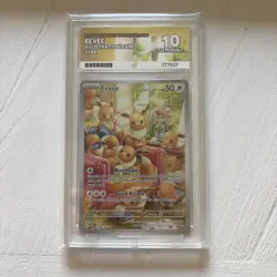 Pokemon Eevee TCG Twilight Masquerade Illustration Rare Card 188/167 Ace 10 - Image 1