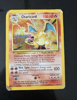 Charizard 4/102 Base Set 1999 Holo Rare 120 HP Pokemon TCG Card English - Image 1