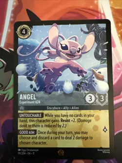 Disney Lorcana Card Angel Experiment 624 Legendary Winterspell - Image 1