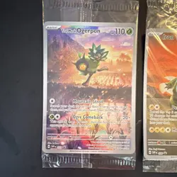 Pokemon TCG SVP Black Star Promo 4 Card Lot Holo Promo Flutter Mane Ogerpon - Image 4
