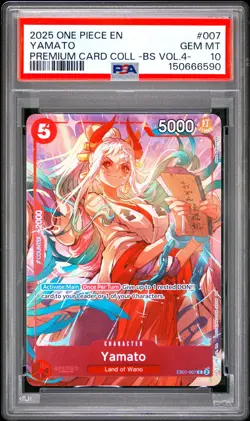 2025 ONE PIECE PREMIUM CARD COLLECTION -BEST SELECTION VOL.4 - YAMATO PSA 10 - Image 1