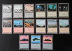 15 Card Basic Land Set Japanese LP [FBB 4th Edition] Mtg Magic Free Tracking! - Image 1