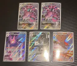 POKEMON Lot Of 5 IR Illustration Rare Cards CROBAT, TALONFLAME, DRAPION, SPEWPA - Image 1