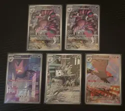 POKEMON Lot Of 5 IR Illustration Rare Cards CROBAT, TALONFLAME, DRAPION, SPEWPA - Image 2