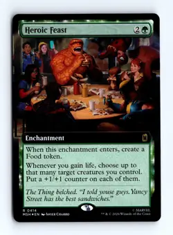 Heroic Feast (Extended Art) (Foil) 0414 (R) MTG Marvel Super Heroes (MSH) - Image 1