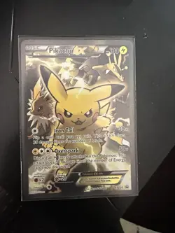 Pokemon Pikachu Ex XY124 Full Art holo 2016 Lightly Played Very Rare - Image 1