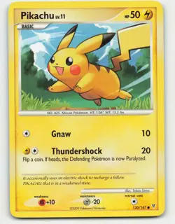 2009 Pokemon, Supreme Victors, #120/147 Pikachu, Common - Image 1
