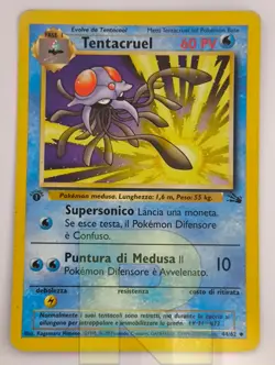 Tentacruel ® Fossil 44/62 ® Non Comune ® Pokemon ® 1ª EDIZIONE Italiano ® Good- - Image 1