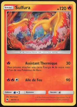 Carte Pokemon Sulfura 38/214 Tonnerre Perdu MOSAIQUE HOLO Francais - Image 1