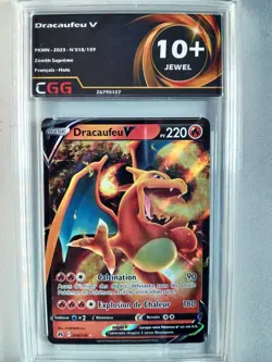 Carte Pokemon Francais Dracaufeu V (CRZ 018) Zenith Supreme CGG 10+ 26790107 - Image 1