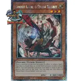 Yugioh! 1x Ghost Ogre & Snow Rabbit Alt Art RA02-EN009 Platinum Secret Rare NM - Image 1
