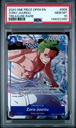 2024 ONE PIECE OP09-EMPERORS IN THE NEW WORLD TREASURE RARE ZORO-JUUROU PSA 10 - Image 1