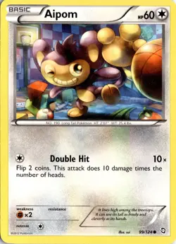Aipom 99/124 Dragons Exalted Pokemon Card TCG - Image 1