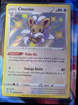 2021 Pokemon Sword & Shield Shining Fates Cinccino #SV094/SV122 Shiny Vault - Image 1