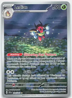 Ledian 144/142 Illustration Rare Stellar Crown Pokemon Holo Near Mint - Image 1