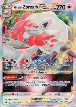 Hisuian Zoroark VSTAR - Pokemon Holo Promo Sword & Shield Promo SWSH298 NM - Image 1