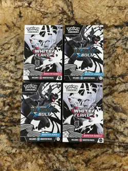 [Lot Of 4] Pokemon TCG 2x Black Bolt And 2x White Flare Sealed Booster Bundles - Image 1
