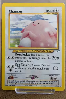 Pokemon Chansey 31/105 Neo Destiny Regular Near Mint 2000 - Image 1