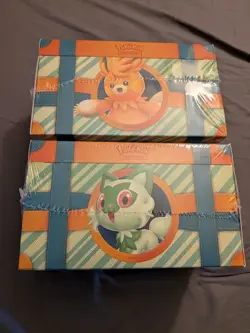 LOT OF 2 Pokemon Paldea Adventure Chest (Brand New 6 Packs/7 Foil/Pikachu Promo) - Image 1