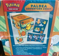 LOT OF 2 Pokemon Paldea Adventure Chest (Brand New 6 Packs/7 Foil/Pikachu Promo) - Image 4