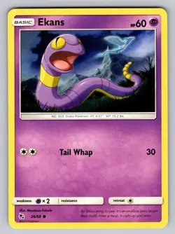 Ekans 26/68 Common Hidden Fates Pokemon Lightly Played - Image 1