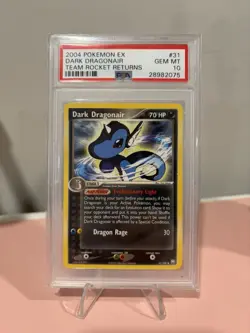 2004 POKEMON EX DARK DRAGONAIR TEAM ROCKET RETURNS 31/109 GEM MINT PSA 10 - Image 1