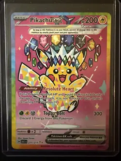 Pokemon Pikachu ex 277/217. Special Illustration Rare Ascended Heroes. NM. - Image 1