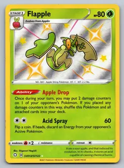 Flapple SV013/SV122 Shiny Rare Shining Fates Shiny Vault Pokemon Holo NM 2021 - Image 1