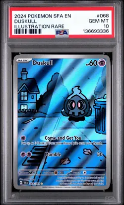 PSA 10 GEM MINT Duskull Shrouded Fable Illustration Rare Holo Pokemon 068/064 - Image 1